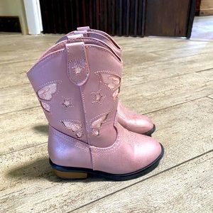 Cat and Jack pink boots. Size 7 toddler